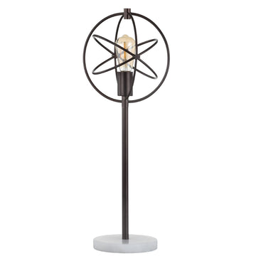 Atomic Caged 26.5" Edison Bulb Metal/Marble Modern LED Table Lamp - JONATHAN Y